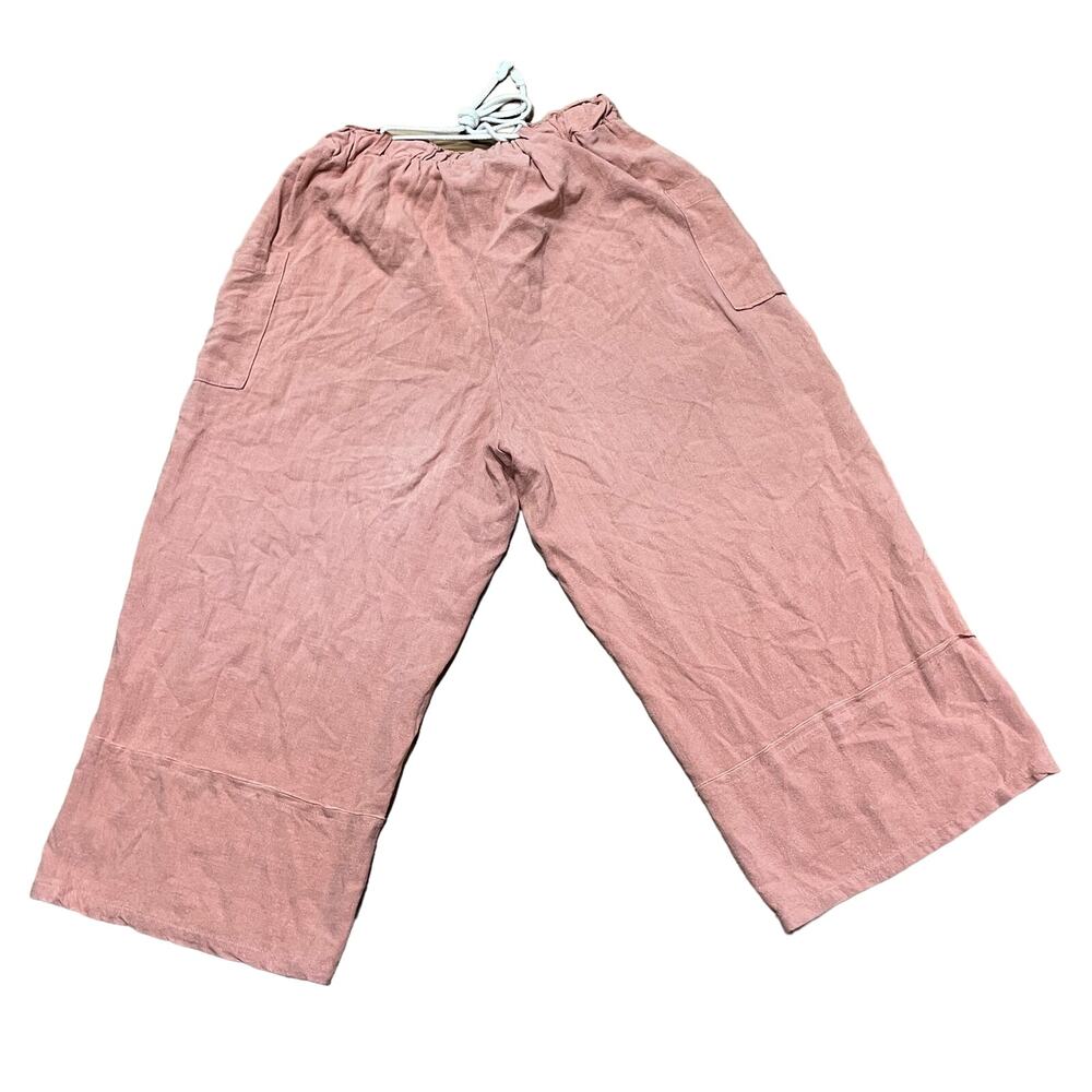 Pull On Pant Womens Medium Peach High Rise Cropped Beachy W28-30 L21 Kylie Paige